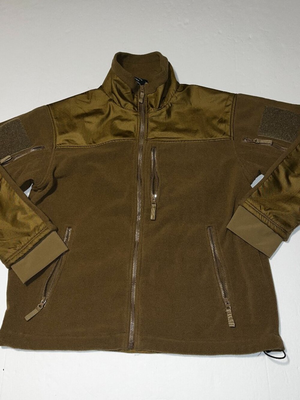 Rothco men's full zip fleece tactical jacket brown size large
